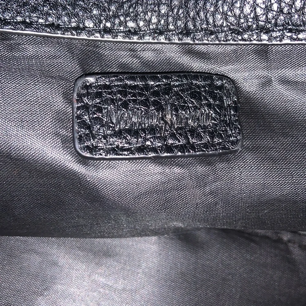 Neiman Marcus zipper tote satchel. Airline carry on SOFT black PU leather - Picture 7 of 8